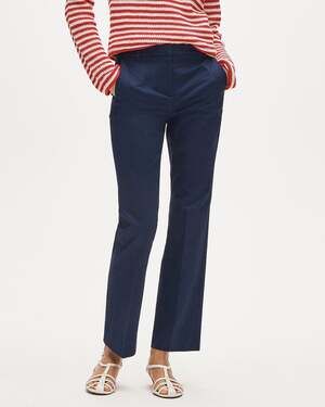J.Crew Petite Kaya Pant in Sateen Deep Marina Size P12 NWT